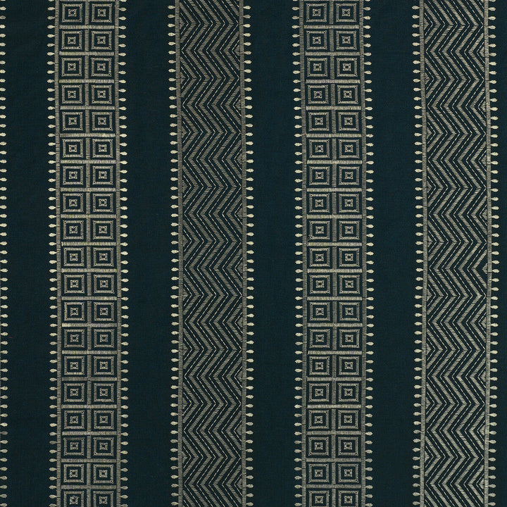 Variation Indigo by Threads Designer Fabric VARIATION COTTON - 90%;RAYON - 10% India Horizontal: 17.336 and Vertical: 3.94 52.796 - Swanky Fabrics -
