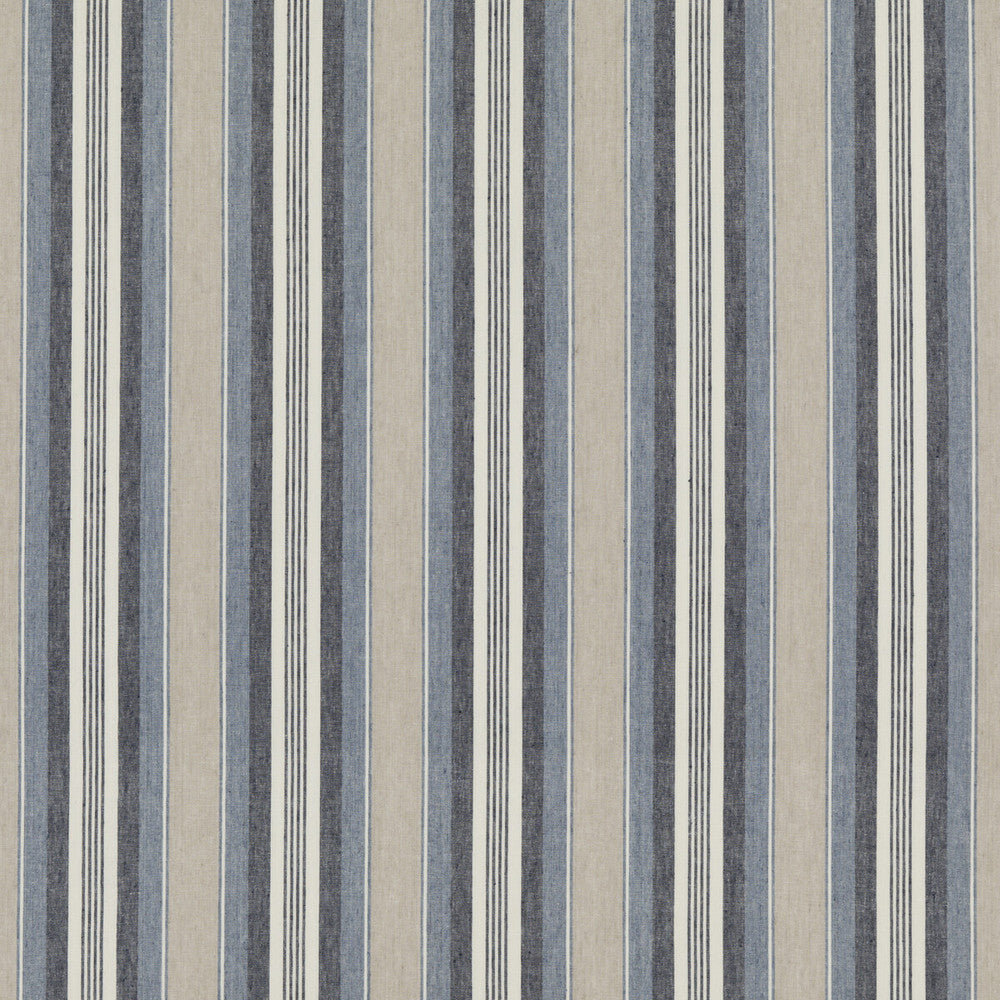 Lovisa Indigo by Threads Fabric Threads Fabric Lovisa IndigoFabric GREAT STRIPES LINEN - 65%;COTTON - 35% India </p><p>Repeat: H: 7.683, V: 53.978 - Fabric Carolina -