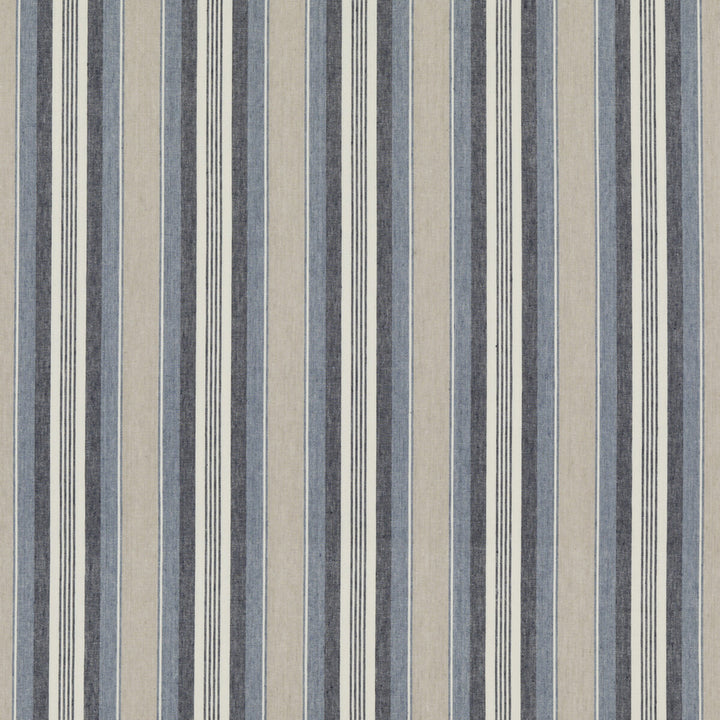 Lovisa Indigo by Threads Fabric GREAT STRIPES LINEN - 65%;COTTON - 35% India HEAVY Horizontal: 7.683 and Vertical: 53.978 - Fabric Carolina -