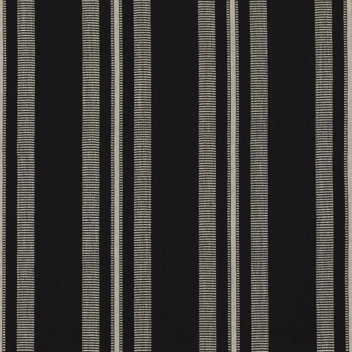 Stanton Ebony by Threads Fabric GREAT STRIPES COTTON - 75%;JUTE - 25% India - Horizontal: 13.396 and Vertical: - 53.584 - Fabric Carolina -