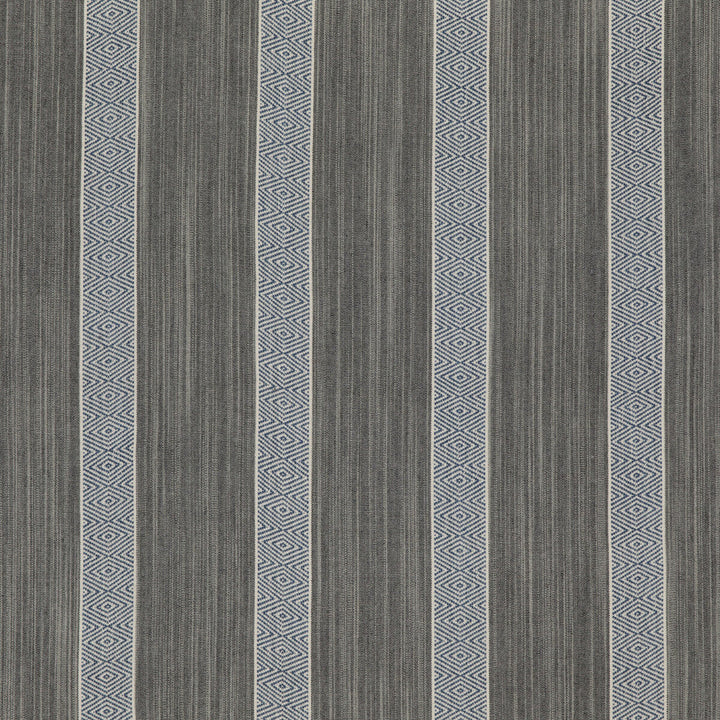 Rexford Indigo by Threads Designer Fabric GREAT STRIPES COTTON - 80%;JUTE - 20% India HEAVY Horizontal: 8.865 and Vertical: 53.19 - Swanky Fabrics -