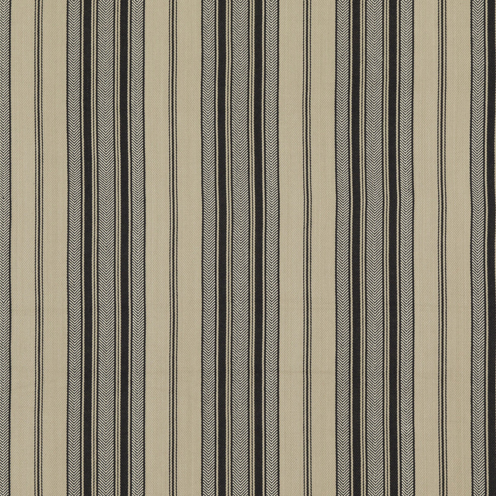 Larkin Ebony by Threads Fabric Threads Fabric Larkin EbonyFabric GREAT STRIPES COTTON - 100% India </p><p>Repeat: H: 10.7956, V: 53.978 - Fabric Carolina -