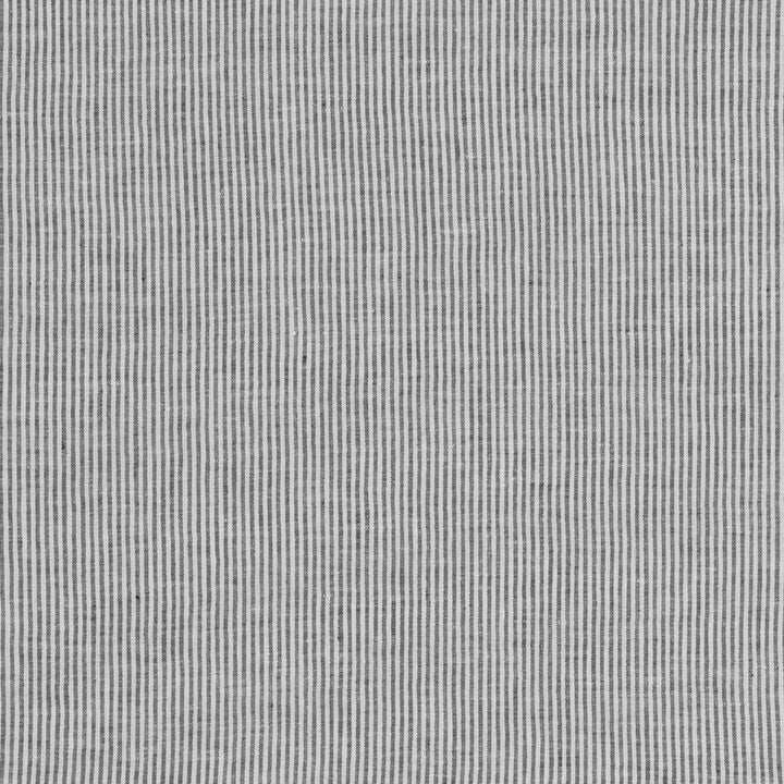 Nala Ticking Charcoal by Threads Designer Fabric NALA LINENS LINEN - 100% Italy - Horizontal: - and Vertical: - 120.17 - Swanky Fabrics -