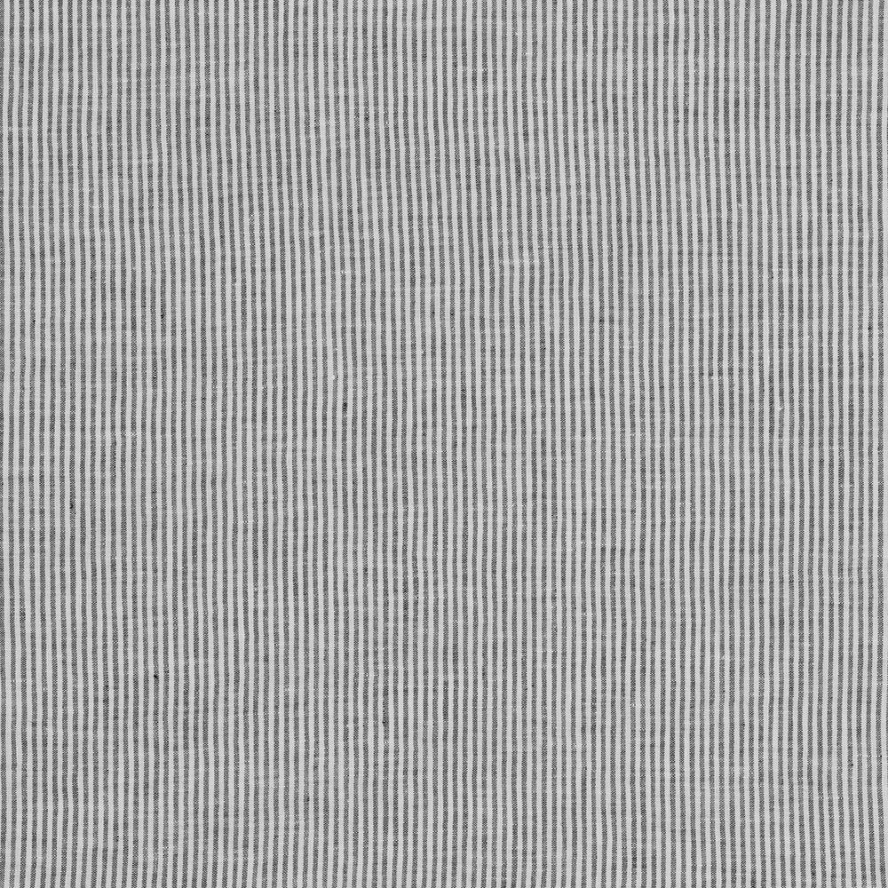 Nala Ticking Charcoal by Threads Fabric NALA LINENS LINEN - 100% Italy Horizontal: and Vertical: 120.17 - Fabric Carolina -