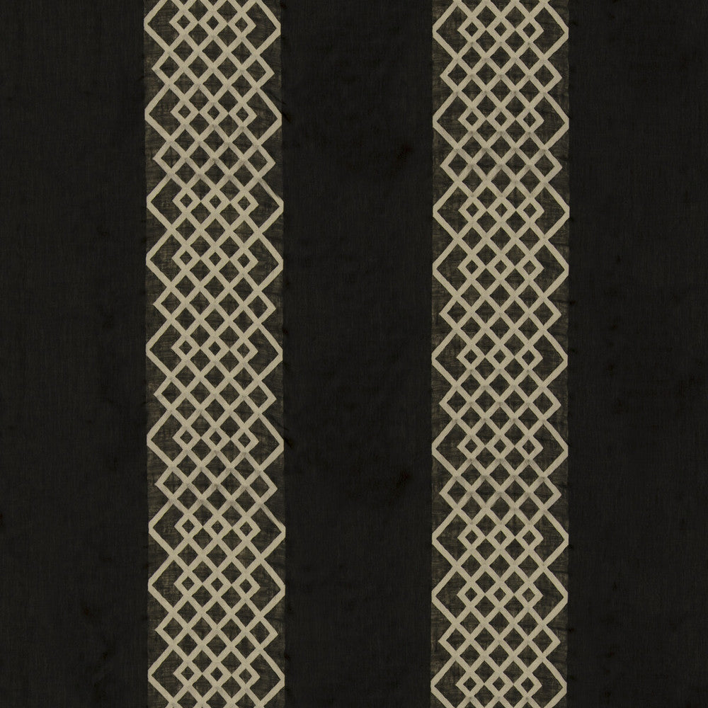 Diamond Sheer Ebony by Threads Designer Fabric MERIDIAN LINEN - 73%;POLYESTER - 27% Turkey - Horizontal: 13.79 and Vertical: 4.334 115.836 - Swanky Fabrics -