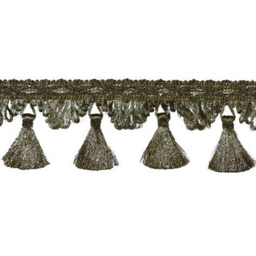 3013 - Antique by Europatex Designer Fabric Metallic Collection 100% Polyester China See Sample Horizontal: N/A and Vertical: N/A 2.50 inches  - Swanky Fabrics -