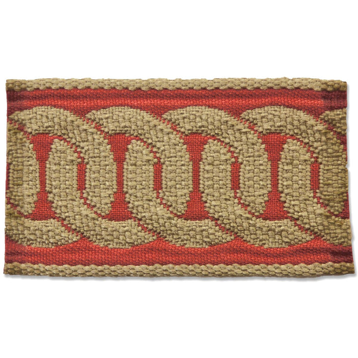 Edderton 5 Rouge by Stout Trim NEW WORLD TAPES & BORDERS 100%SVI FRANCE Horizontal: 1.5 and Vertical: 0 2 in - Fabric Carolina -