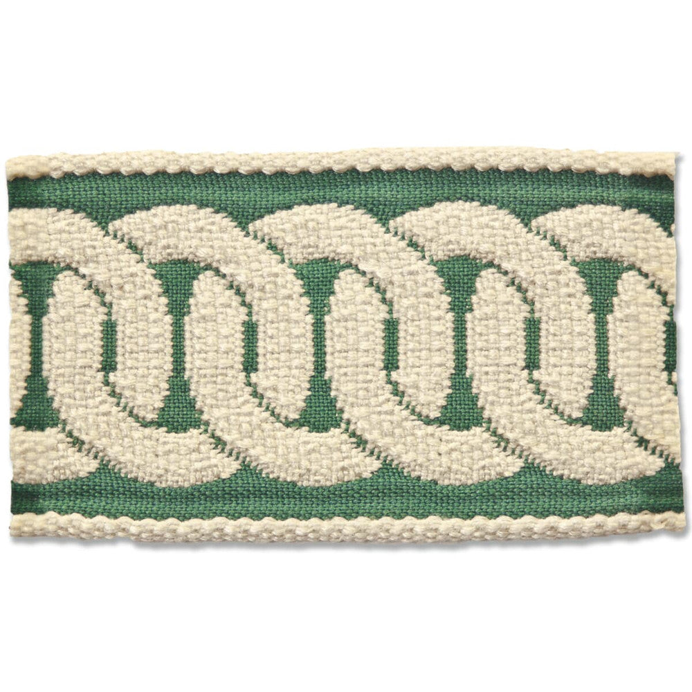 Edderton 6 Lagoon by Stout Designer Trim NEW WORLD TAPES & BORDERS 100%SVI FRANCE Horizontal: 1.5 and Vertical: 0 2 in - Swanky Fabrics -