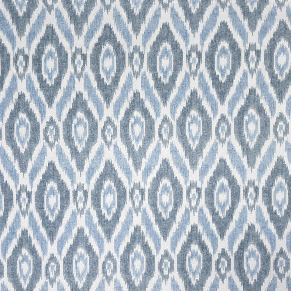 Edmunds 2 Lake by Stout Designer Fabric RAINBOW LIBRARY BREEZE/AEGEAN 100%COT INDIA Horizontal: 4.500 and Vertical: 11.000 56 in - Swanky Fabrics -