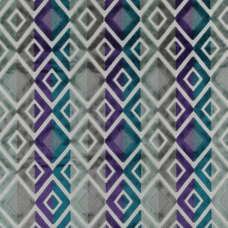 Equinox # 102 Bijoux by Maxwell Fabric MODERN VELVETS 60% POLYESTER 40% VISCOSE INDIA </p><p>Repeat: Horizontal: H-7.1 and Vertical: V-12 57" - Fabric Carolina -