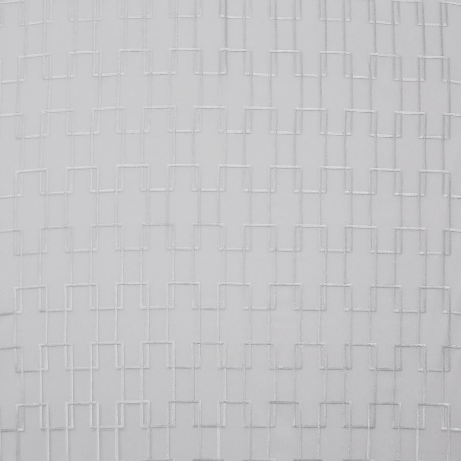 Edie # 1004 Palladium by Maxwell Fabric Sheer Style 100% POLYESTER TURKEY V-7"H-3.2" 118" EMB.WIDTH 105" - Fabric Carolina -