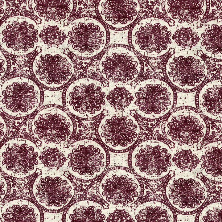 Eiffel 105 Sangria by ABBEYSHEA Fabric 46% Acrylic
28% Polyester
27% Cotton TR 35,000 Double Rubs (Wyzenbeek) </p><p>Repeat: Horizontal: 21.1 in. (53.594 cm) up the roll and Vertical: 14.2 in. (36.068 cm) across the roll 55 in. (140 cm) - Fabric Carolina -