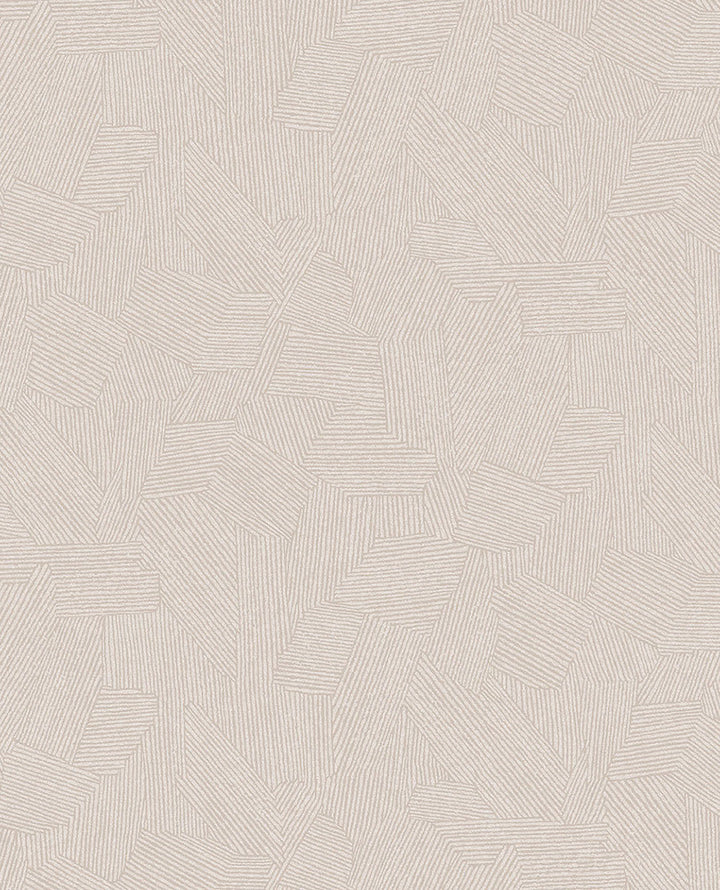 Clio Taupe Lined Geometric Wallpaper by Eijffinger Twist Covers about 56.4 square feet 20.5-in by 33-ft long roll Unpasted 12.6 - Fabric Carolina -