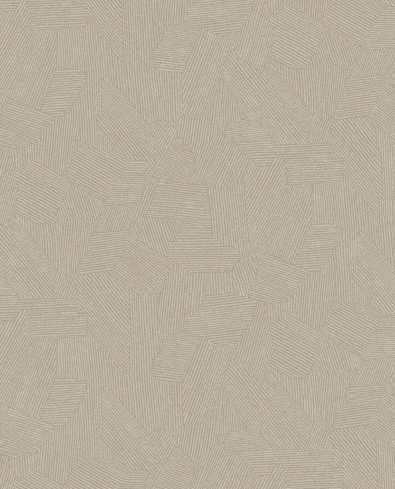 Clio Light Brown Lined Geometric Wallpaper by Eijffinger Twist Covers about 56.4 square feet 20.5-in by 33-ft long roll Unpasted 12.6 - Fabric Carolina -