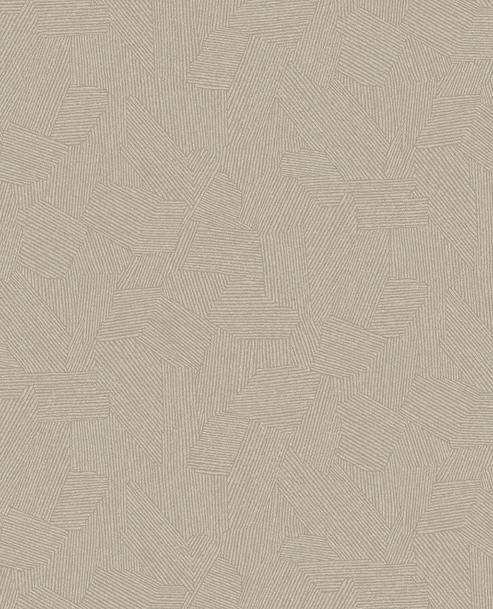 Clio Light Brown Lined Geometric Wallpaper by Eijffinger Twist Covers about 56.4 square feet 20.5-in by 33-ft long roll Unpasted 12.6 - Fabric Carolina -