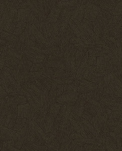 Clio Espresso Lined Geometric Wallpaper by Eijffinger
