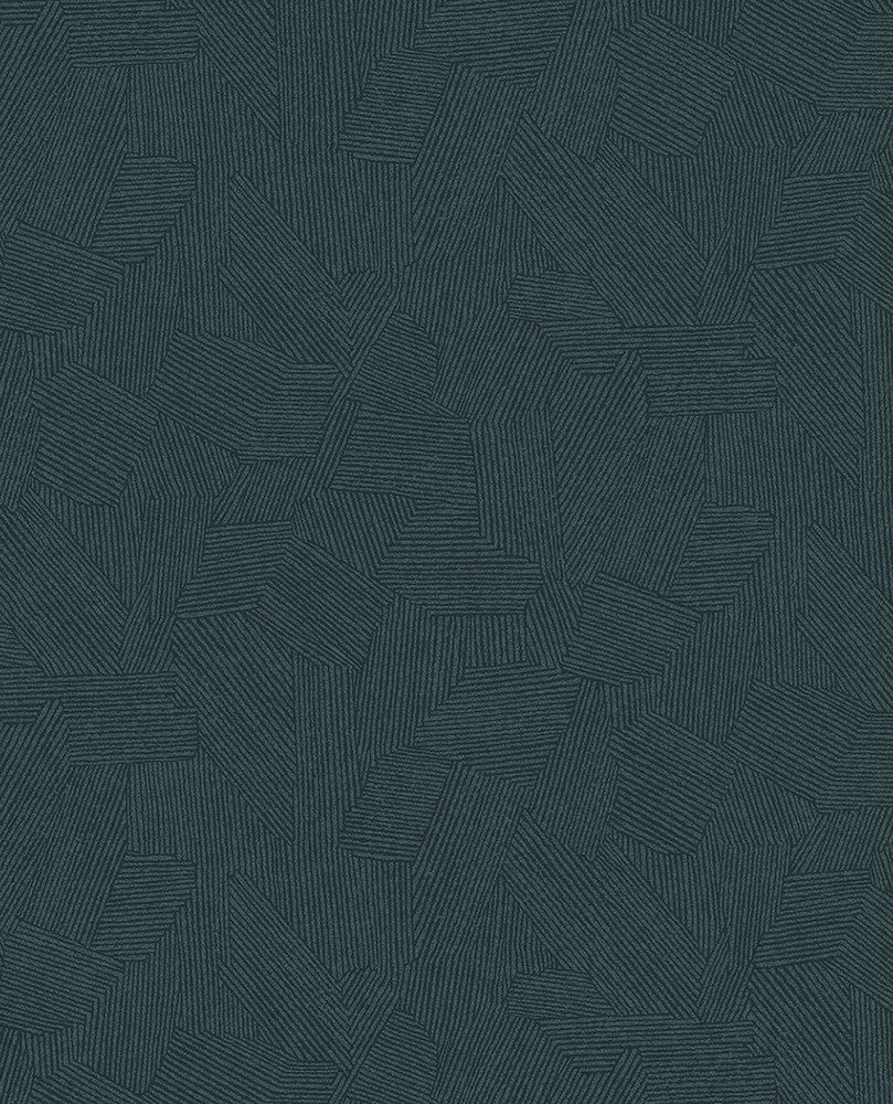 Clio Blue Lined Geometric Wallpaper by Eijffinger Twist Covers about 56.4 square feet 20.5-in by 33-ft long roll Unpasted 12.6 - Fabric Carolina -