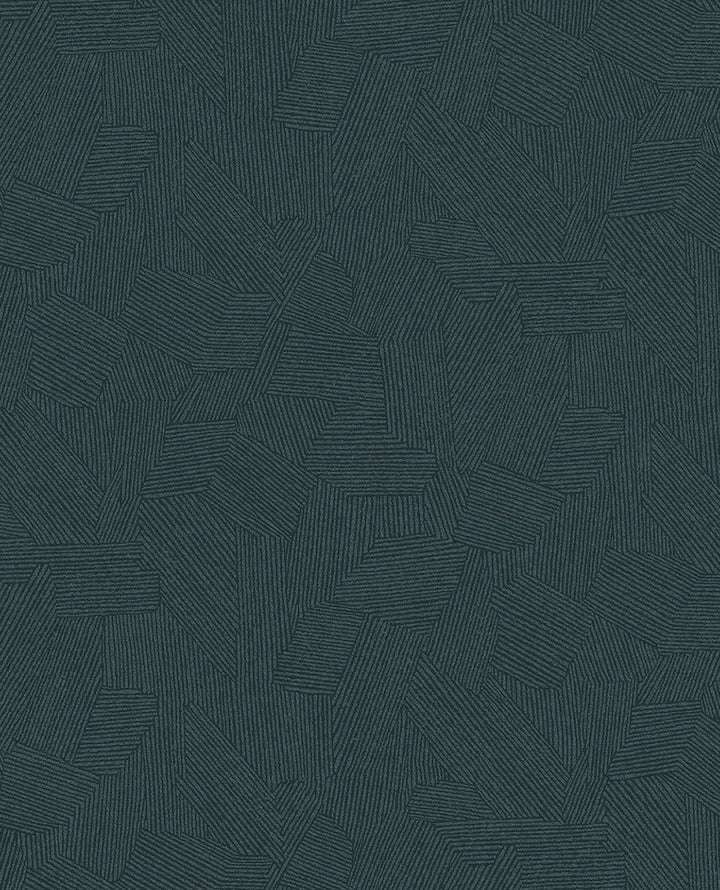 Clio Blue Lined Geometric Wallpaper by Eijffinger Twist Covers about 56.4 square feet 20.5-in by 33-ft long roll Unpasted 12.6 - Fabric Carolina -