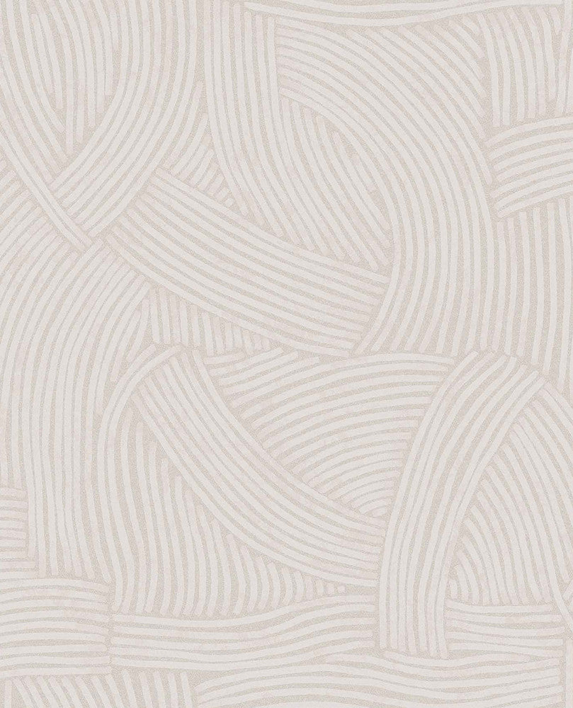 Freesia Taupe Abstract Woven Wallpaper by Eijffinger Twist Covers about 56.4 square feet 20.5-in by 33-ft long roll Unpasted 25.2 - Fabric Carolina -