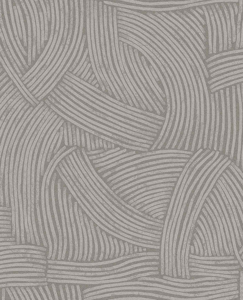 Freesia Charcoal Abstract Woven Wallpaper by Eijffinger Twist Covers about 56.4 square feet 20.5-in by 33-ft long roll Unpasted 25.2 - Fabric Carolina -