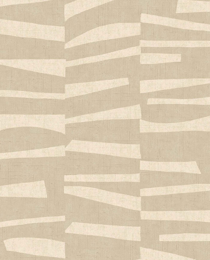Ode Beige Staggered Stripes Wallpaper by Eijffinger Twist Covers about 56.4 square feet 20.5-in by 33-ft long roll Unpasted 25.2 - Fabric Carolina -