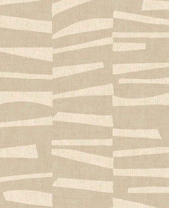 Ode Beige Staggered Stripes Wallpaper by Eijffinger