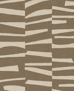 Ode Brown Staggered Stripes Wallpaper by Eijffinger