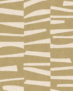 Ode Mustard Staggered Stripes Wallpaper by Eijffinger