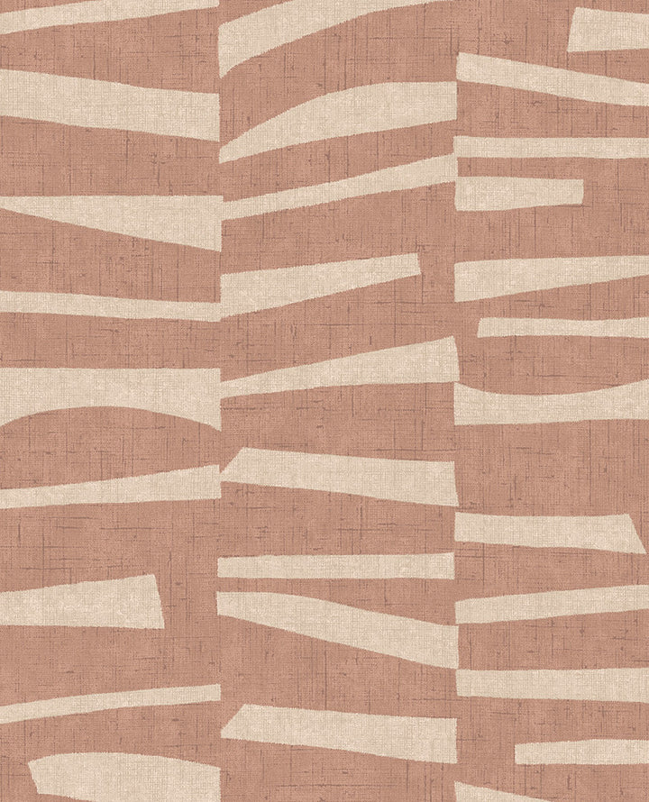 Ode Pink Staggered Stripes Wallpaper by Eijffinger Twist Covers about 56.4 square feet 20.5-in by 33-ft long roll Unpasted 25.2 - Fabric Carolina -