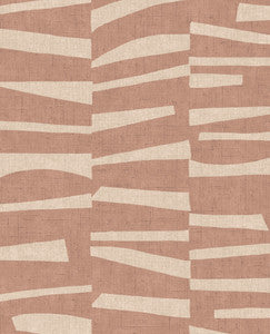 Ode Pink Staggered Stripes Wallpaper by Eijffinger