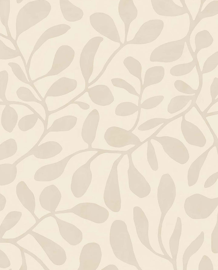 Fiona Eggshell Leafy Vines Wallpaper by Eijffinger Twist Covers about 56.4 square feet 20.5-in by 33-ft long roll Unpasted 20.86 - Fabric Carolina -