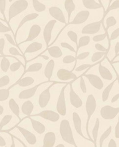 Fiona Eggshell Leafy Vines Wallpaper by Eijffinger
