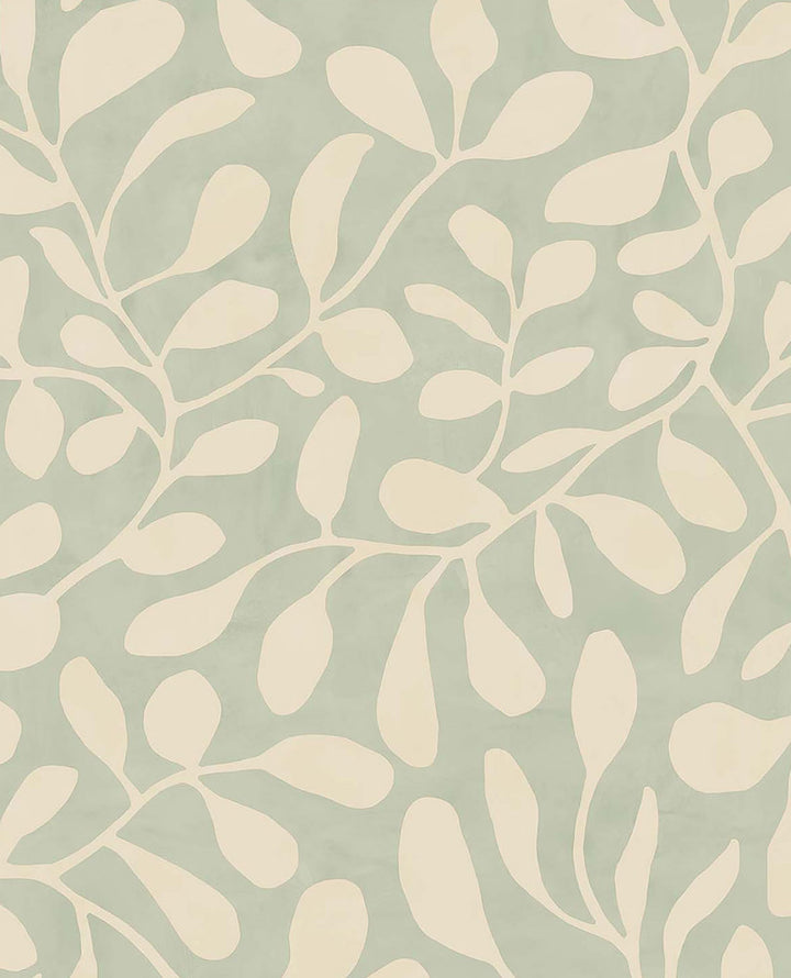 Fiona Light Blue Leafy Vines Wallpaper by Eijffinger Twist Covers about 56.4 square feet 20.5-in by 33-ft long roll Unpasted 20.86 - Fabric Carolina -