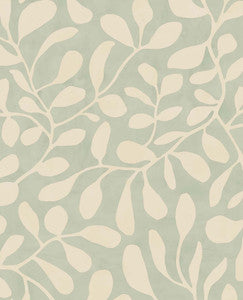 Fiona Light Blue Leafy Vines Wallpaper by Eijffinger