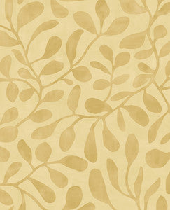 Fiona Yellow Leafy Vines Wallpaper by Eijffinger