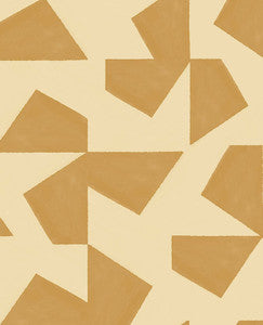 Azad Yellow Abstract Geometric Wallpaper by Eijffinger
