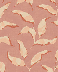 Callista Pink Leaves Wallpaper by Eijffinger