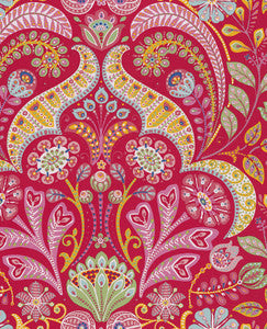 Emelie Red Damask Wallpaper by Eijffinger