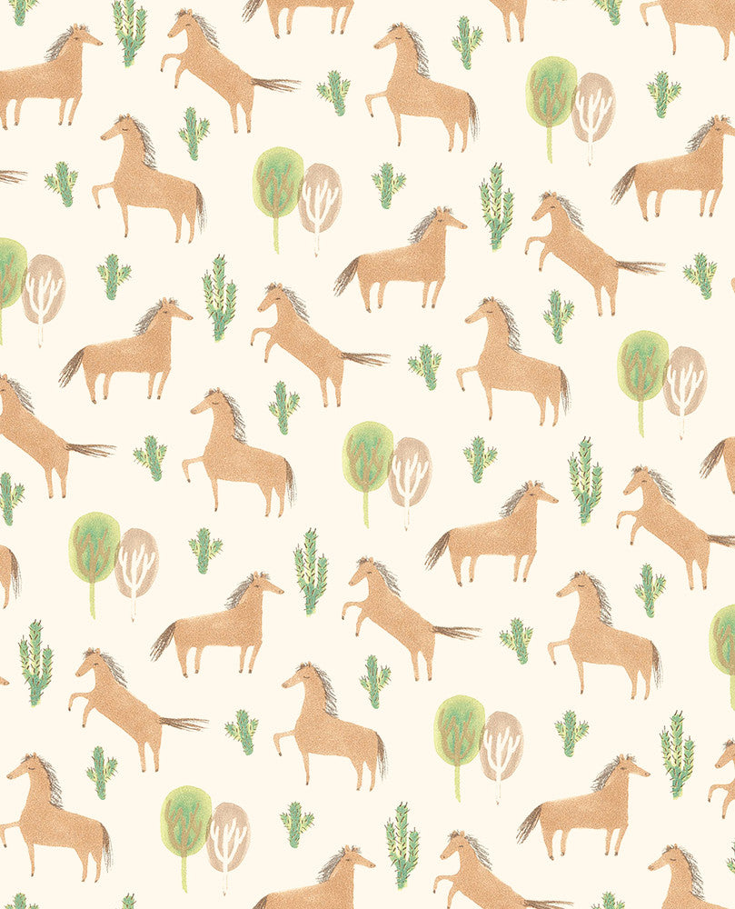 Tuva Brown Horse Wallpaper by Eijffinger Eijffinger Web Only Covers about 56.4 square feet Netherlands Unpasted 20.9-in repeat, straight match 20.5-in by 33-ft long roll - Fabric Carolina -
