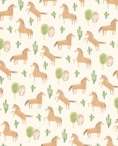 Tuva Brown Horse Wallpaper by Eijffinger