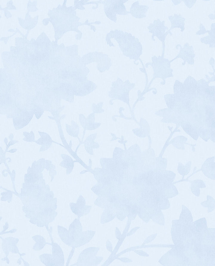 Avens Light Blue Floral Wallpaper by Eijffinger Eijffinger Web Only Covers about 56.4 square feet 20.5-in by 33-ft long roll Unpasted 20.9 - Fabric Carolina -