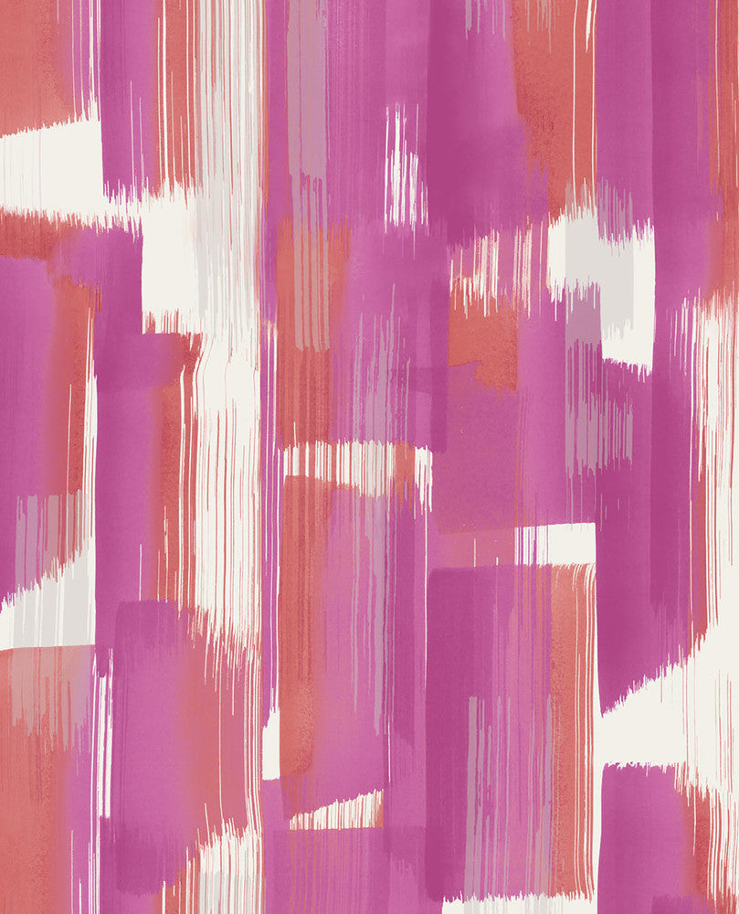 Vilgot Pink Abstract Wallpaper by Eijffinger Eijffinger Web Only Covers about 56.4 square feet 20.5-in by 33-ft long roll Unpasted 25.2 - Fabric Carolina -