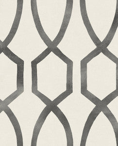Stina Charcoal Trellis Wallpaper by Eijffinger