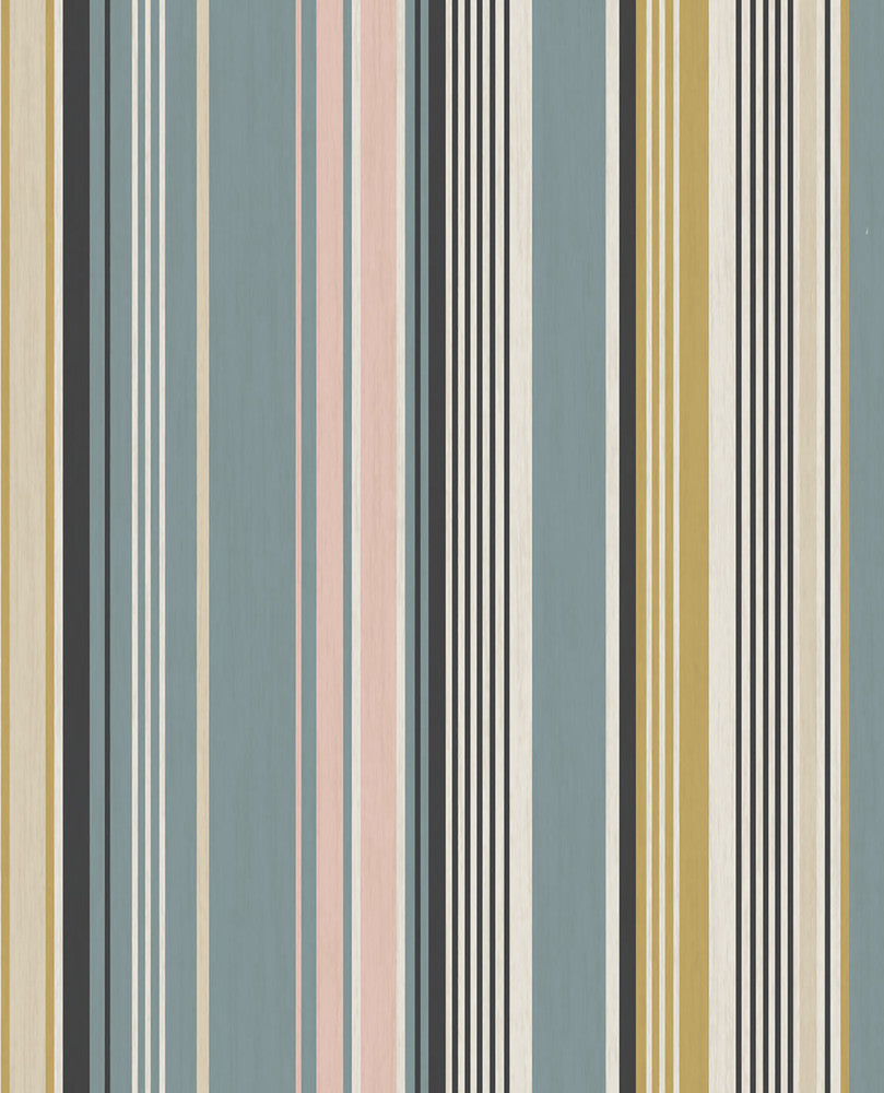 Svea Multicolor Stripe Wallpaper by Eijffinger Eijffinger Web Only Covers about 56.4 square feet 20.5-in by 33-ft long roll Unpasted 0 - Fabric Carolina -