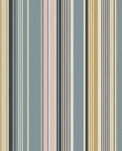 Svea Multicolor Stripe Wallpaper by Eijffinger