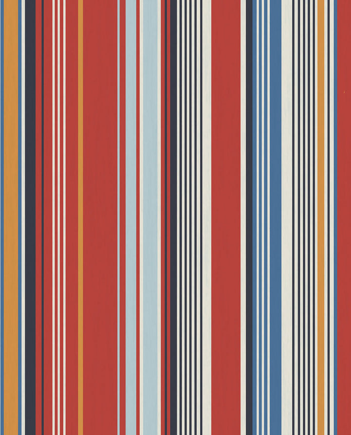 Svea Red Stripe Wallpaper by Eijffinger Eijffinger Web Only Covers about 56.4 square feet 20.5-in by 33-ft long roll Unpasted 0 - Fabric Carolina -