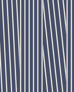Maryam Navy Modern Stripe Wallpaper by Eijffinger
