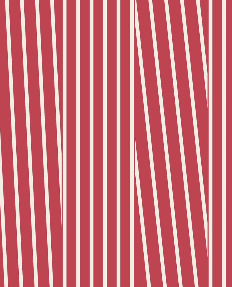 Maryam Red Modern Stripe Wallpaper by Eijffinger Eijffinger Web Only Covers about 56.4 square feet 20.5-in by 33-ft long roll Unpasted 0 - Fabric Carolina -