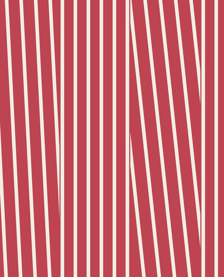 Maryam Red Modern Stripe Wallpaper by Eijffinger Eijffinger Web Only Covers about 56.4 square feet 20.5-in by 33-ft long roll Unpasted 0 - Fabric Carolina -