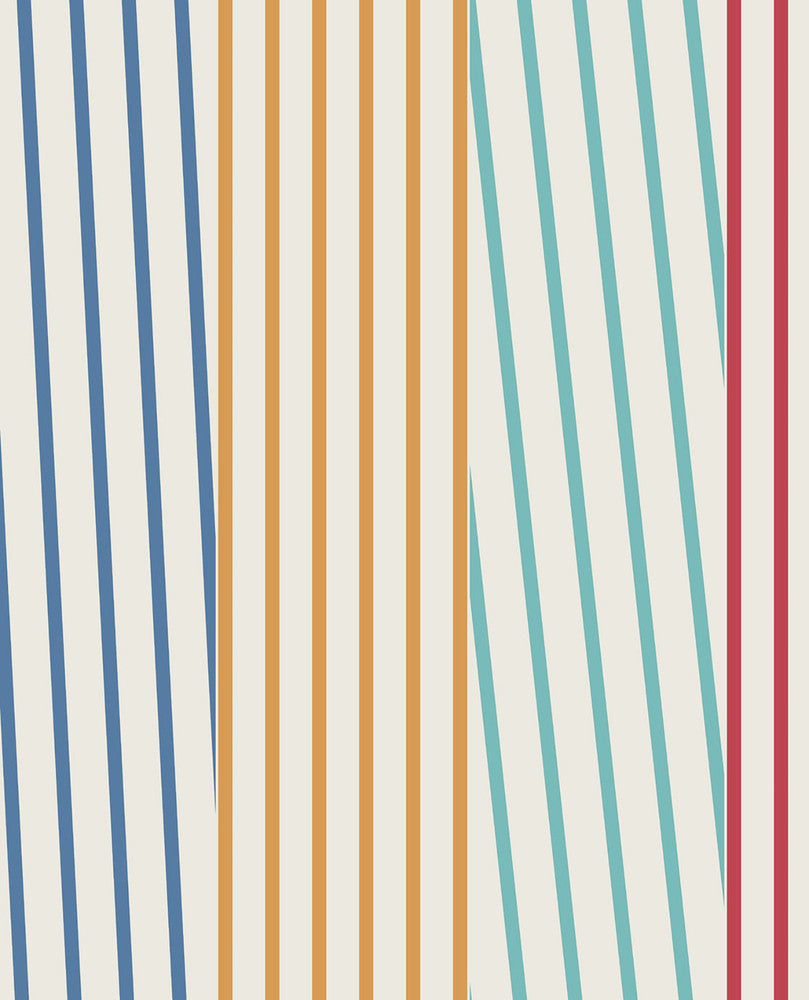 Maryam Multicolor Modern Stripe Wallpaper by Eijffinger Eijffinger Web Only Covers about 56.4 square feet 20.5-in by 33-ft long roll Unpasted 0 - Fabric Carolina -